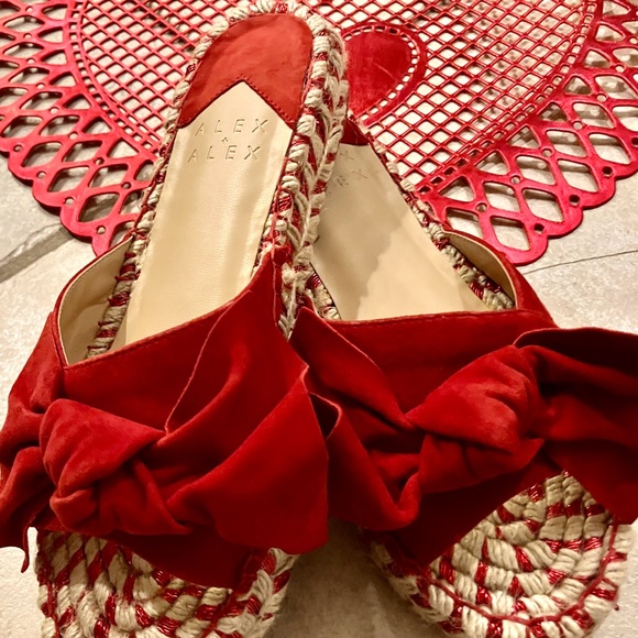 RUBY RED SUEDE SANDALS - Picture 7 of 8
